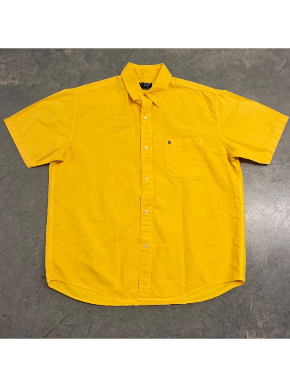 Ralph Lauren Jeans Co. 1990s Yellow Button-Up Short Sleeve Shirt